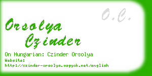 orsolya czinder business card